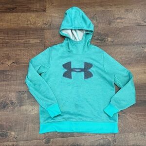 Under Armour Womens hoodie medium loose fit cold gear green gray